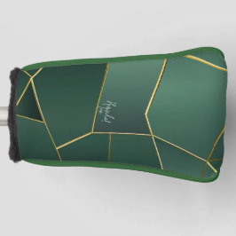 Strakke saliegroene asymmetrische geometrische golfheadcover