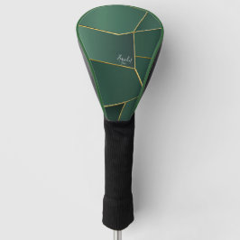 Strakke Saliegroene Asymmetrische Geometrische Golfheadcover