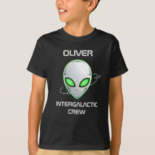 Strakke Sci-Fi UFO Buitenaards Hoofd T-shirt