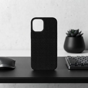 Strakke Stealth Zwarte Koolstof Micro Tech Textuur iPhone 12 Mini Hoesje