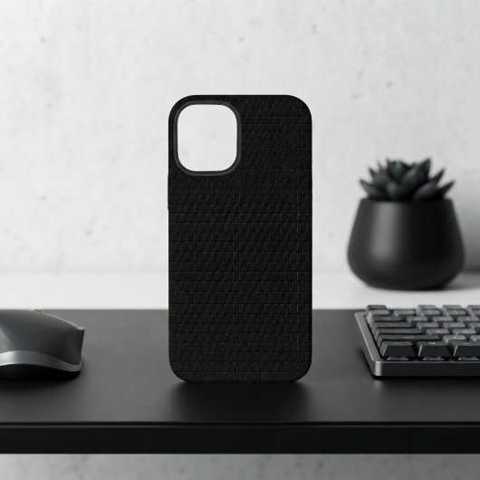 Strakke Stealth Zwarte Koolstof Micro Tech Textuur iPhone Hoesje