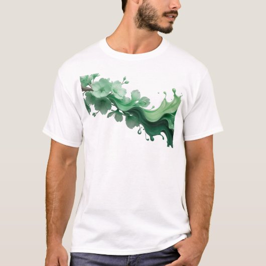 Strakke & Stijlvolle ABSTRACTE BLOEM Draagbare Kun T-shirt (Voorkant)