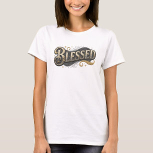 Strakke & Stijlvolle BLESSED 2D Modekunst T-shirt