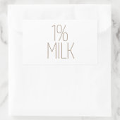 Strakke Tan 1% Melk Rechthoekige Sticker (Tas)