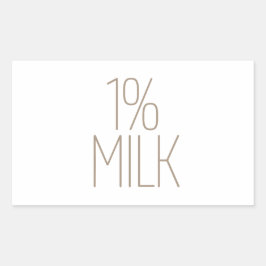 Strakke Tan 1% Melk Rechthoekige Sticker