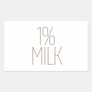 Strakke Tan 1% Melk Rechthoekige Sticker