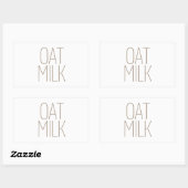 Strakke Tan Haver Melk Rechthoekige Sticker (Vel)