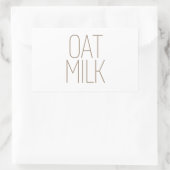 Strakke Tan Haver Melk Rechthoekige Sticker (Tas)