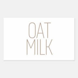Strakke Tan Haver Melk Rechthoekige Sticker