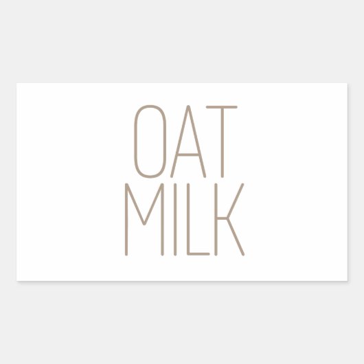 Strakke Tan Haver Melk Rechthoekige Sticker (Voorkant)