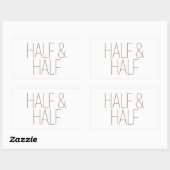 Strakke Tannige Half & Half Rechthoekige Sticker (Vel)
