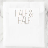 Strakke Tannige Half & Half Rechthoekige Sticker (Tas)