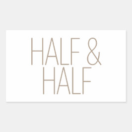 Strakke Tannige Half & Half Rechthoekige Sticker