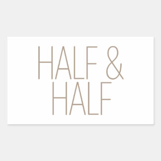 Strakke Tannige Half & Half Rechthoekige Sticker