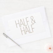 Strakke Tannige Half & Half Rechthoekige Sticker (Envelop)