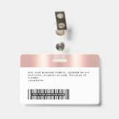 Strakke Trendy Glamour Medewerker Foto Code Logo N Badge (Achterkant met clip)