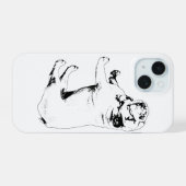 strakke vorm rust, bulldog iPhone 15 case (Achterkant horizontaal)
