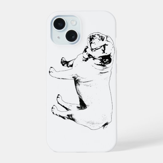 strakke vorm rust, bulldog iPhone 15 case (Achterkant)