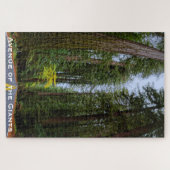 Strakke weg door het Misty Redwood bos Legpuzzel (Horizontaal)