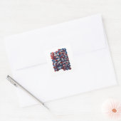Strakke Zilver AMERIKA Sticker Afbeelding (Envelop)