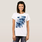 Strakke Zilveren BLUE HEARTS Statement T-shirt (Voorkant volledig)