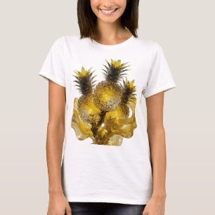 Strakke Zilveren GOUDEN ANANAS LICHTEN T-shirt