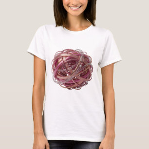 Strakke Zilveren METAAL BAL Stout Ontwerp T-shirt