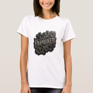 Strakke Zilveren ONVERONTschuldigende Statement T- T-shirt