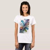 Strakke Zilveren WATERSPATTEN Custom T-shirt (Voorkant volledig)