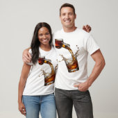Strakke Zilveren WHISKY SPLASH T-shirt (Unisex)