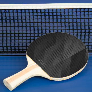Strakke Zwarte Geometrische Initialen Tafeltennisbatje