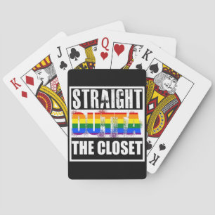 Straks uit de kast van de homo-pride pokerkaarten