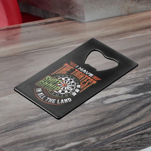 Strakste Shot Groep - Dart Speler Creditkaart Flessenopener