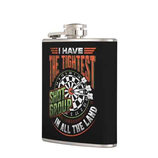 Strakste Shot Group in de Land Dart Flask 6 oz. Heupfles (Links)