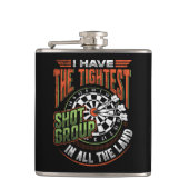 Strakste Shot Group in de Land Dart Flask 6 oz. Heupfles (Voorkant)