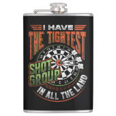 Strakste Shot Group in de Land Dart Flask 8 oz. Heupfles (Voorkant)