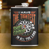 Strakste Shot Group in de Land Dart Flask 8 oz. Heupfles