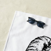Strakte kat, koele seizoen strandlaken (In situ)