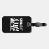 STRAKTE OUTTA - voeg hier jouw tekst/creëer eigen  Bagagelabel (Achterkant horizontaal)