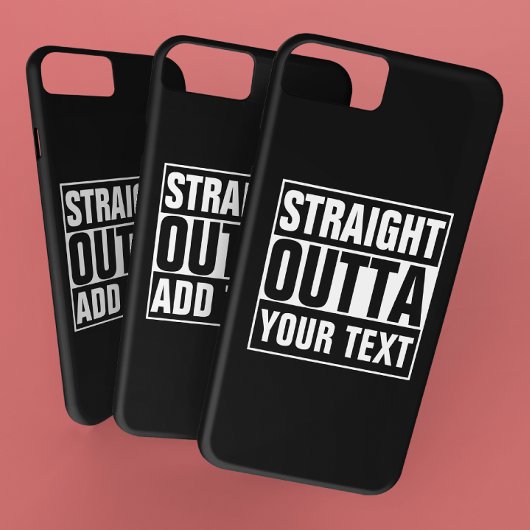 STRAKTE OUTTA - voeg hier jouw tekst/creëer eigen Case-Mate iPhone Case