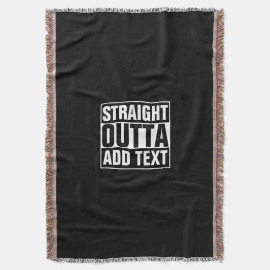 STRAKTE OUTTA - voeg hier jouw tekst/creëer eigen  Deken (Voorkant Verticaal)