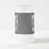 STRAKTE OUTTA - voeg hier jouw tekst/creëer eigen Matglas Bierpul (Center)