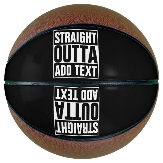 STRAKTE OUTTA - voeg hier jouw tekst/creëer eigen  Mini Basketbal (Voorkant)