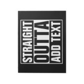 STRAKTE OUTTA - voeg hier jouw tekst/creëer eigen  Notitieblok (Linkerzijde)