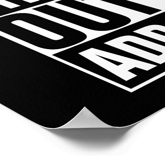 STRAKTE OUTTA - voeg hier jouw tekst/creëer eigen Poster (Hoek)