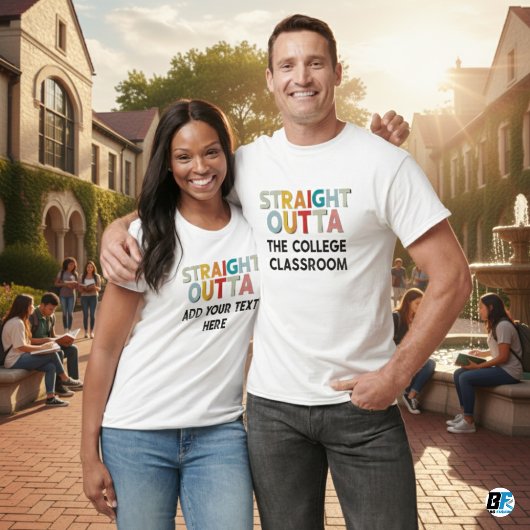 STRAKTE OUTTA - voeg hier jouw tekst/creëer eigen T-shirt