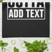 STRAKTE OUTTA - voeg hier jouw tekst/creëer eigen Theedoek (Gevouwen)