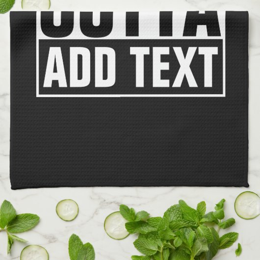 STRAKTE OUTTA - voeg hier jouw tekst/creëer eigen Theedoek (Gevouwen)