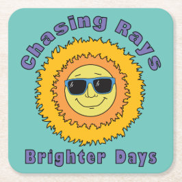 Stralen achtervolgen kartonnen onderzetters