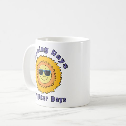 Stralen achtervolgen koffiemok (Voorkant links)